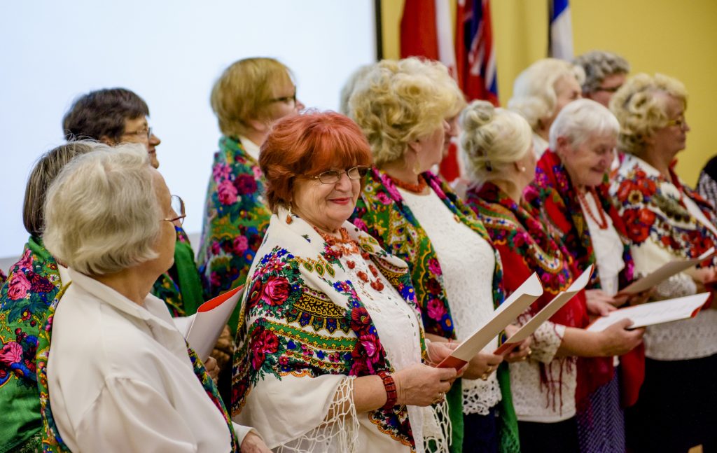 Participants in Polish seniors group share a song at CultureLink's Annual General Meeting 2018